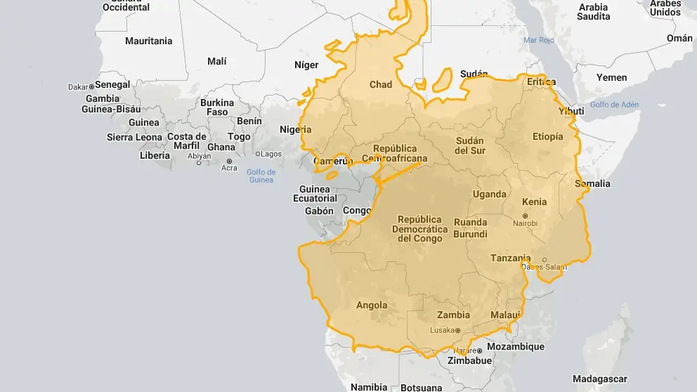 Comparativa del tamaño de la Antártida con el del continente africano | Captura de pantalla. &quot;The True Size Of...