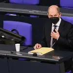El canciller alemán, Olaf Scholz, declaró este miércoles ante el Bundestag