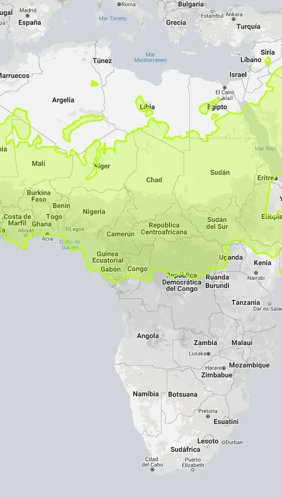 Rusia en el continente africano | Captura de pantalla. &quot;The True Size Of...&quot;