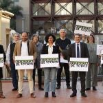 Representantes de doce entidades, como Asamblea por una Escuela Bilingue, S'ha Acabat o Societat Civil Catalana, en la presentación de Escuela de Todos hace unos meses