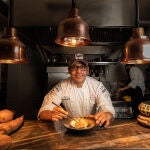 El chef colombiano Edwin Rodriguez en su restaurante Quimbaya