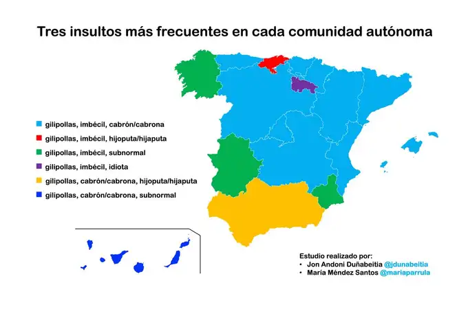 Así se insulta en España: estos son los más usados en cada zona y los típicos de cada provincia