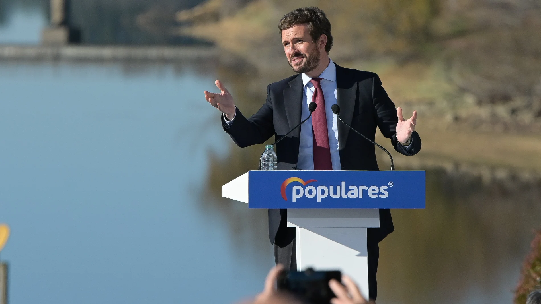 El presidente del PP, Pablo Casado, en un acto del PP en La Coruña el pasado viernes