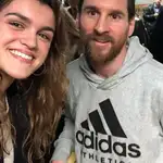 Amaia Romero, ganadora de OT 2017, y Leo Messi.