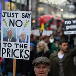 Protestas contra las medidas contra la Covid-19 en Londres