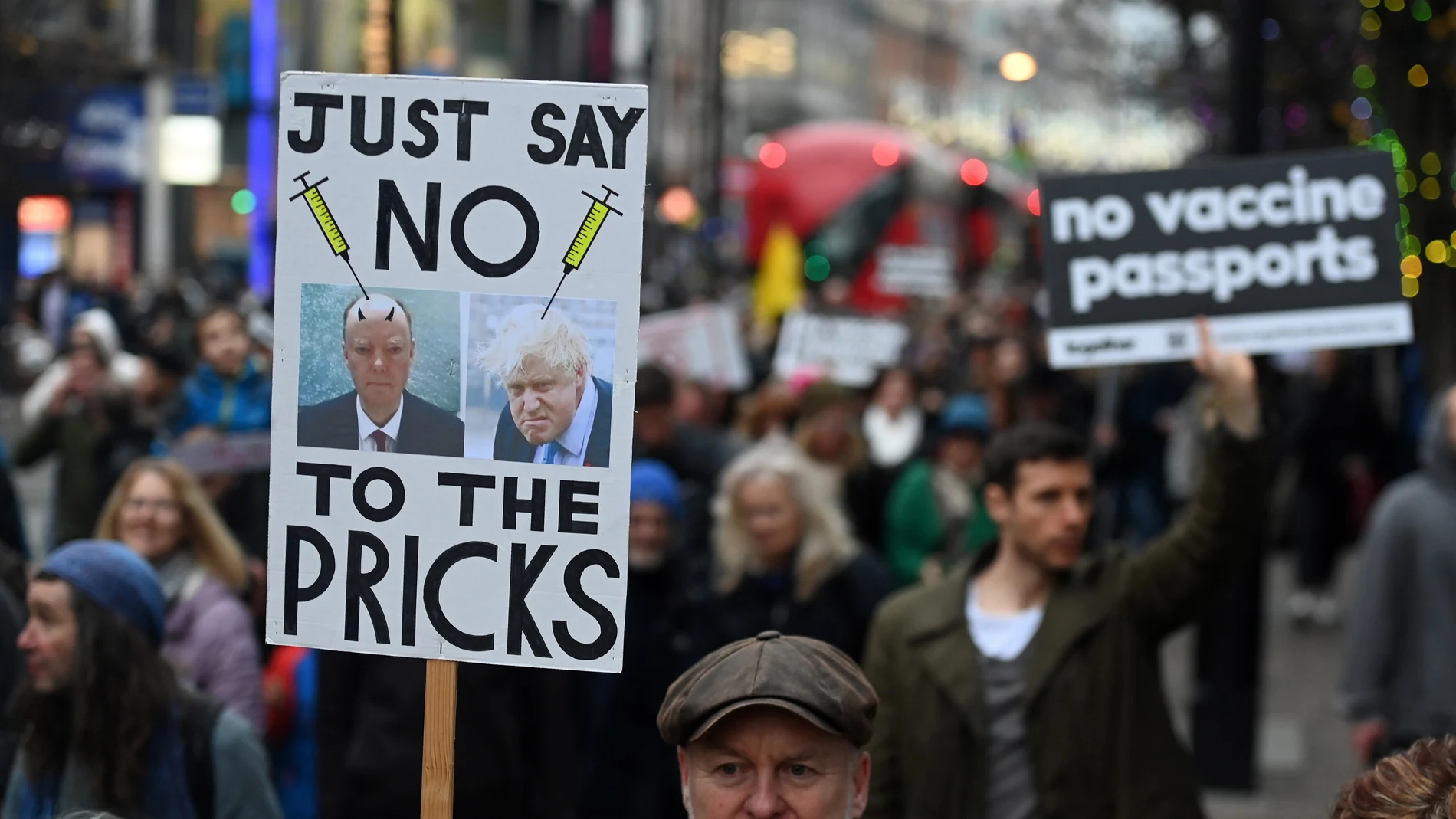 Protestas contra las medidas contra la Covid-19 en Londres