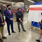 El consejero Transportes e Infraestructuras del Gobierno regional, David Pérez ayer en Atocha