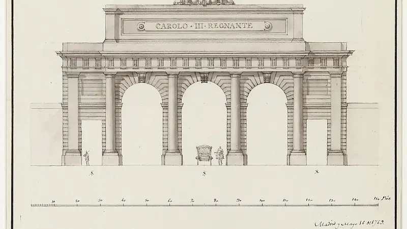 Tercera propuesta de Ventura Rodríguez para la Puerta de Alcalá