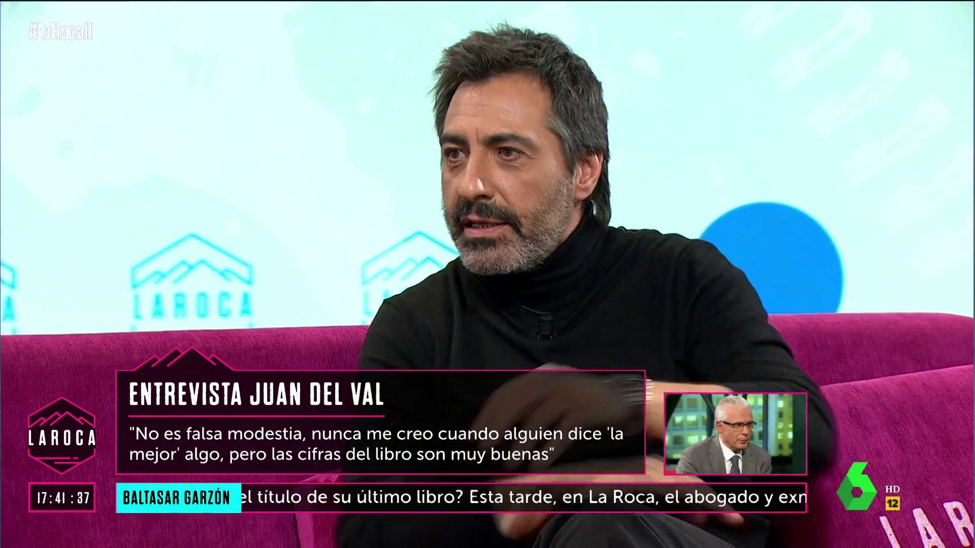 Juan del Val en la entrevista en la roca