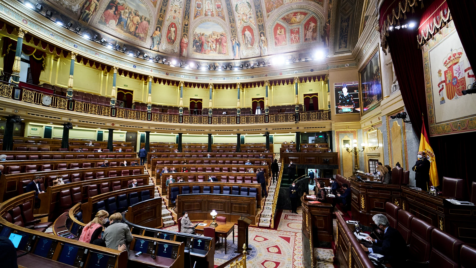 Vista general de una sesión plenaria en el Congreso de los Diputados, a 21 de diciembre de 2021