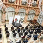 Vista panorámica del salón principal del Real Círculo de Labradores y Propietarios de Sevilla