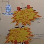 Entre los productos de la cesta navideña, según anuncian en el cartel, había "farlopa" y "polen"