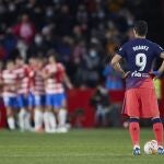 Los jugadores del Granada celebran el segundo gol frente al Atlético