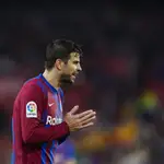 Gerard Piqué, ayer, en el partido del Fútbol Club Barcelona contra el Sevilla