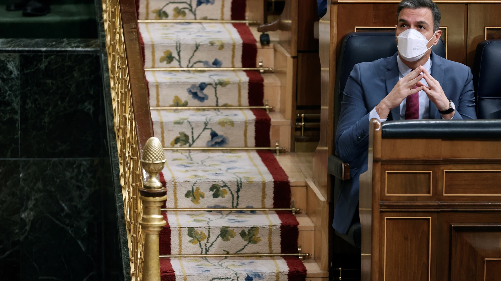 El presidente del Gobierno, Pedro Sánchez durante la sesión de control al Gobierno este miércoles en el Congreso