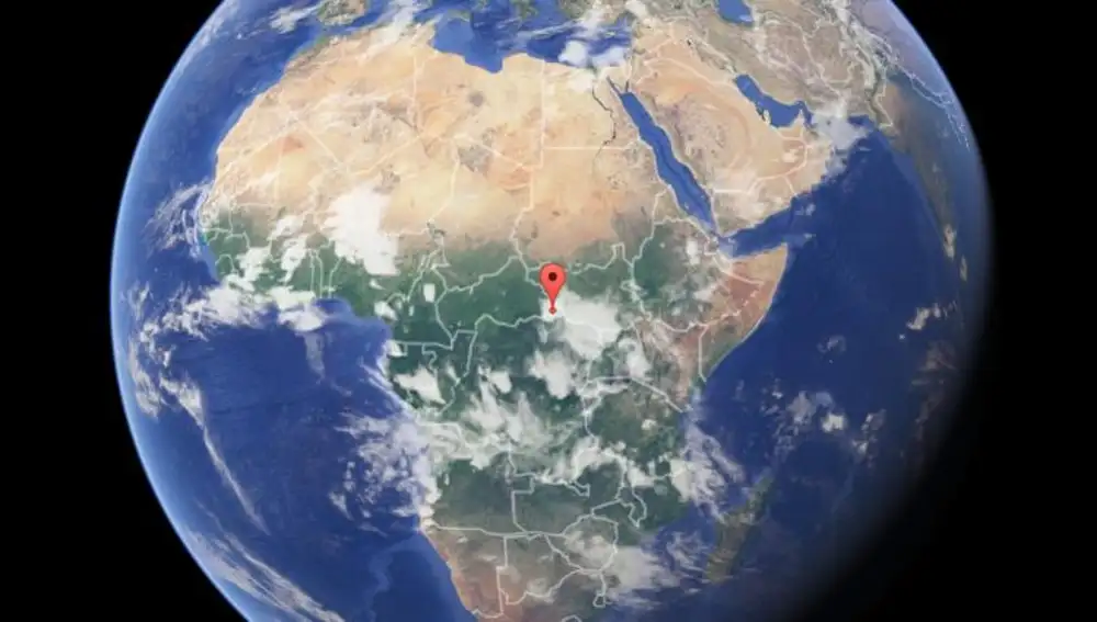 Polo africano de inaccesibilidad | Fuente: Google Maps