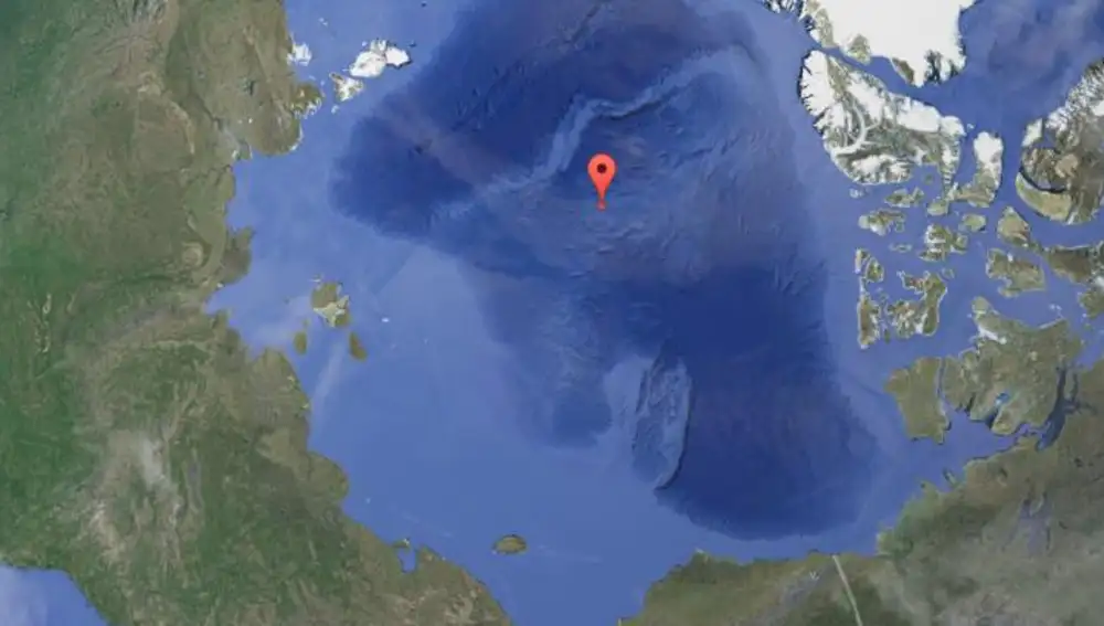 Polo norte de inaccesibilidad | Fuente: Google Maps