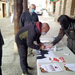 Mesas de firmas de Soria ¡Ya! para consiguir avales y presentarse como agrupación de electores en las elecciones del 13 de febrero