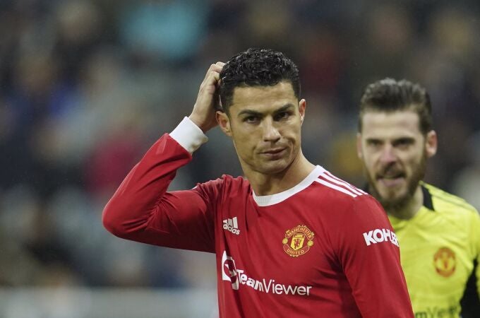 Cristiano Ronaldo, durante el partido que disputó con el Manchester United contra el Newcastle.