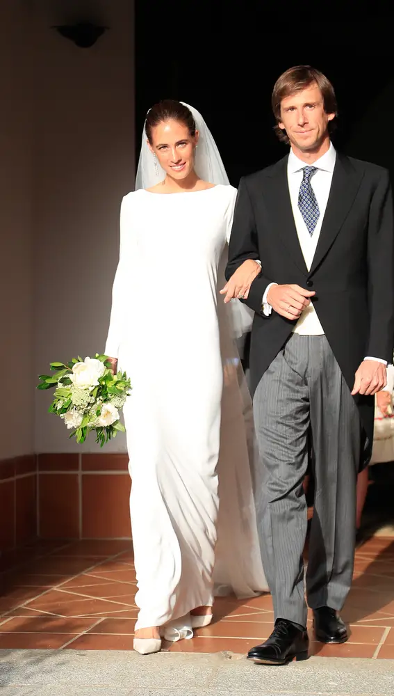 Amelia Millan y Felipe Cortina, en su boda en Retuarta del Bullaque, Ciudad Real
