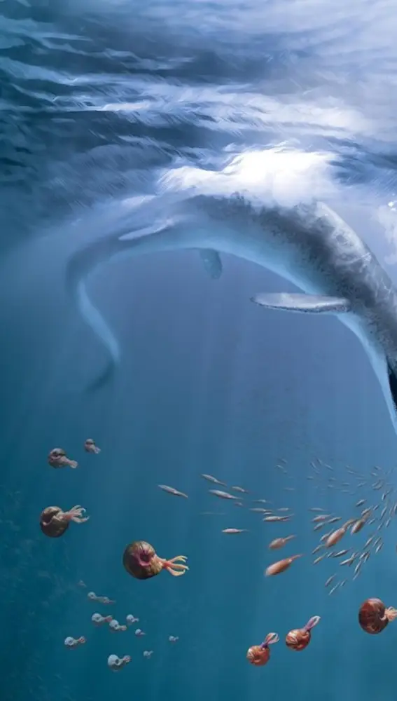 Recreación de la vida de "C. youngorum". Ilustración de Stephanie Abramowicz, cortesía del Museo de Historia Natural del Condado de Los Ángeles (NHM).