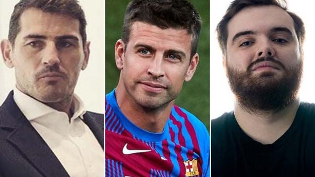 Iker Casillas, Gerard Piqué e Ibai Llanos.