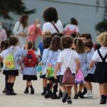 Alumnos y alumnas del colegio Santa Cecilia de Cáceres