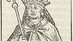 Retrato de Juan VIII contenido en las Crónicas de Núremberg