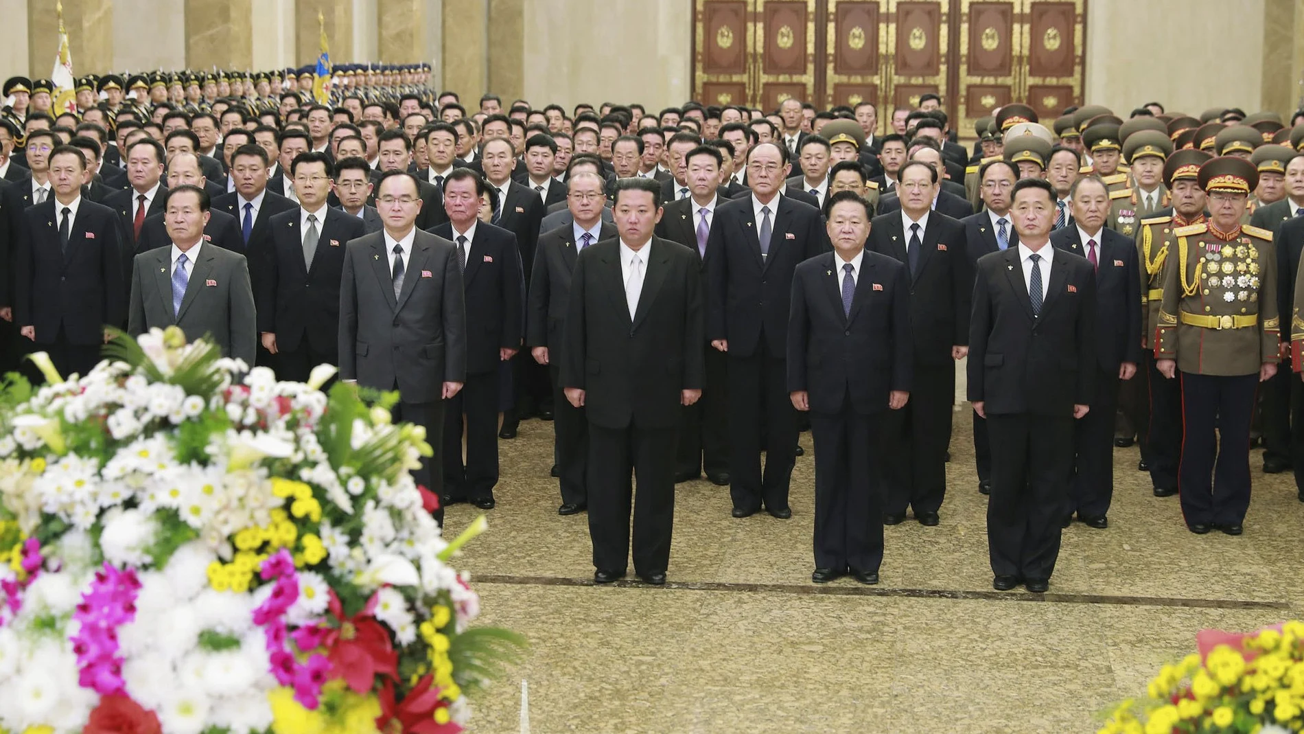 Kim Jong Un en la clausura de una reunión de cinco días del Partido de los Trabajadores en Pyongyang