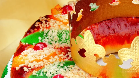 Imagen de un roscón de Reyes