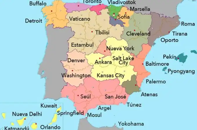Las ciudades del mundo que coinciden en latitud con las españolas 
