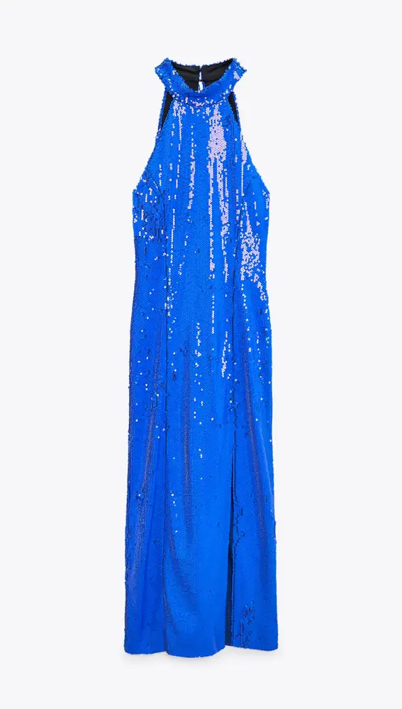 Vestido tubo lentejuelas, de Zara