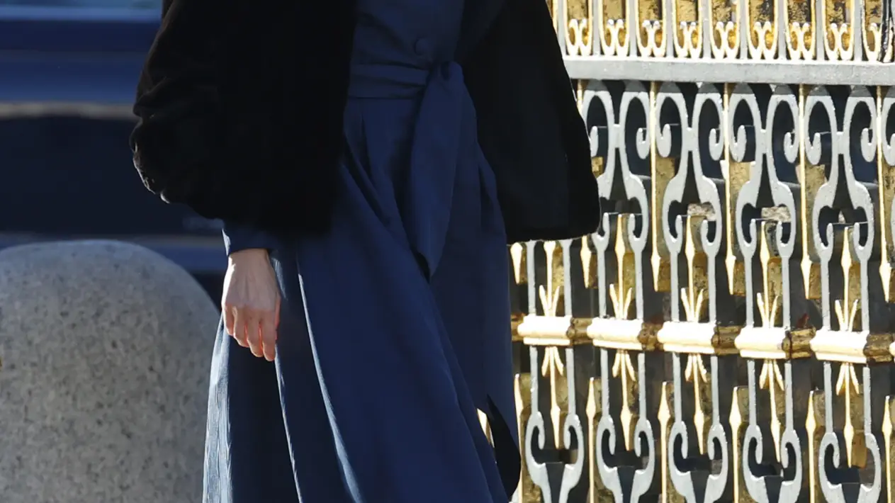 Spanish Queen Letizia Ortiz during the Military Easter 2022 at RoyalPalace in Madrid on Thursday 6th January 2022.