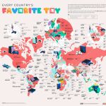 Mapa con el juguete favorito por país