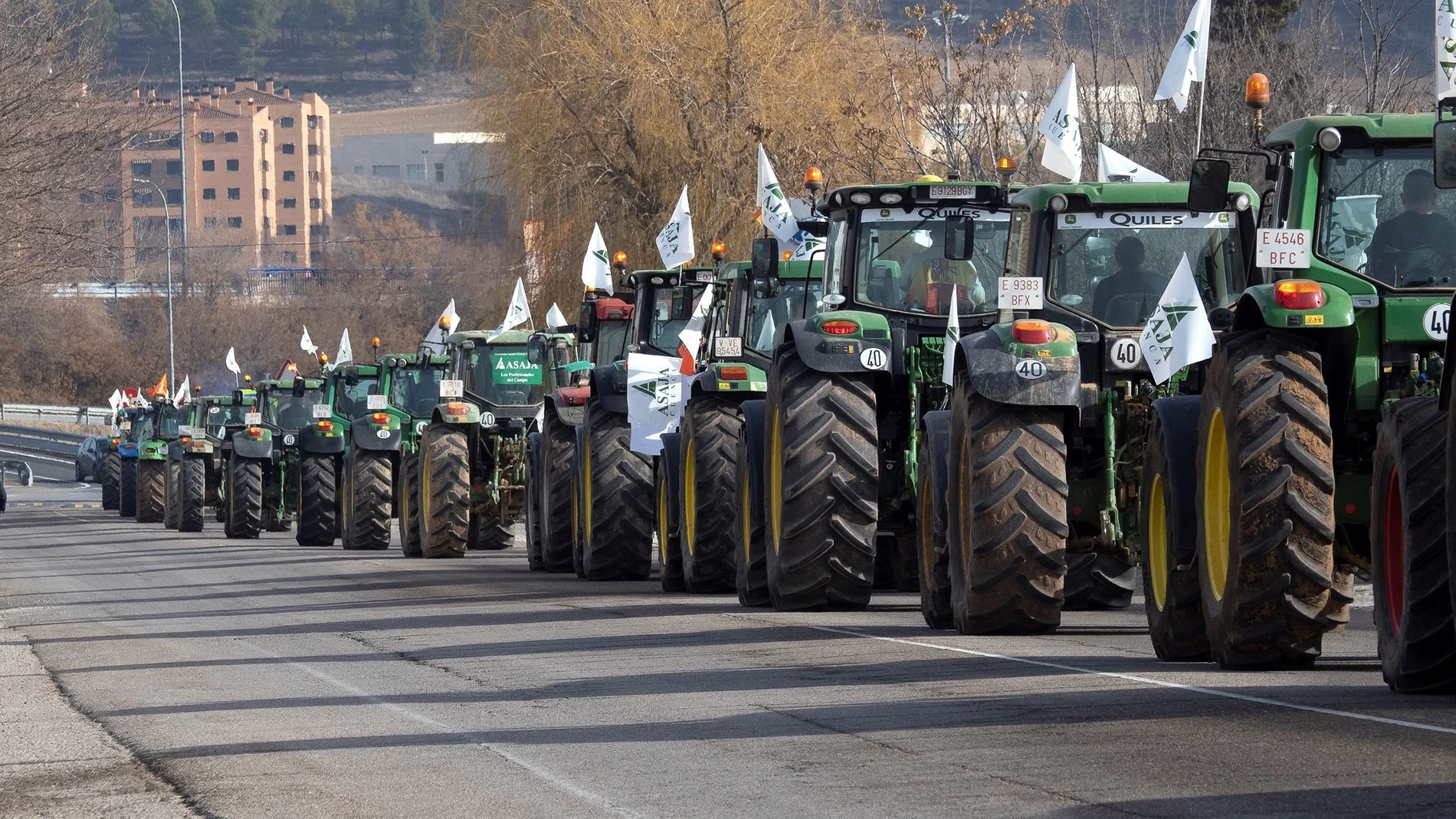Las organizaciones agrarias Asaja, Coag y UPA de Cuenca convocan una caravana de tractores y vehículos, en diciembre de 2021
