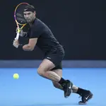 Nadal, durante la disputa de la final del ATP 250 de Melbourne ante Maxime Cressy
