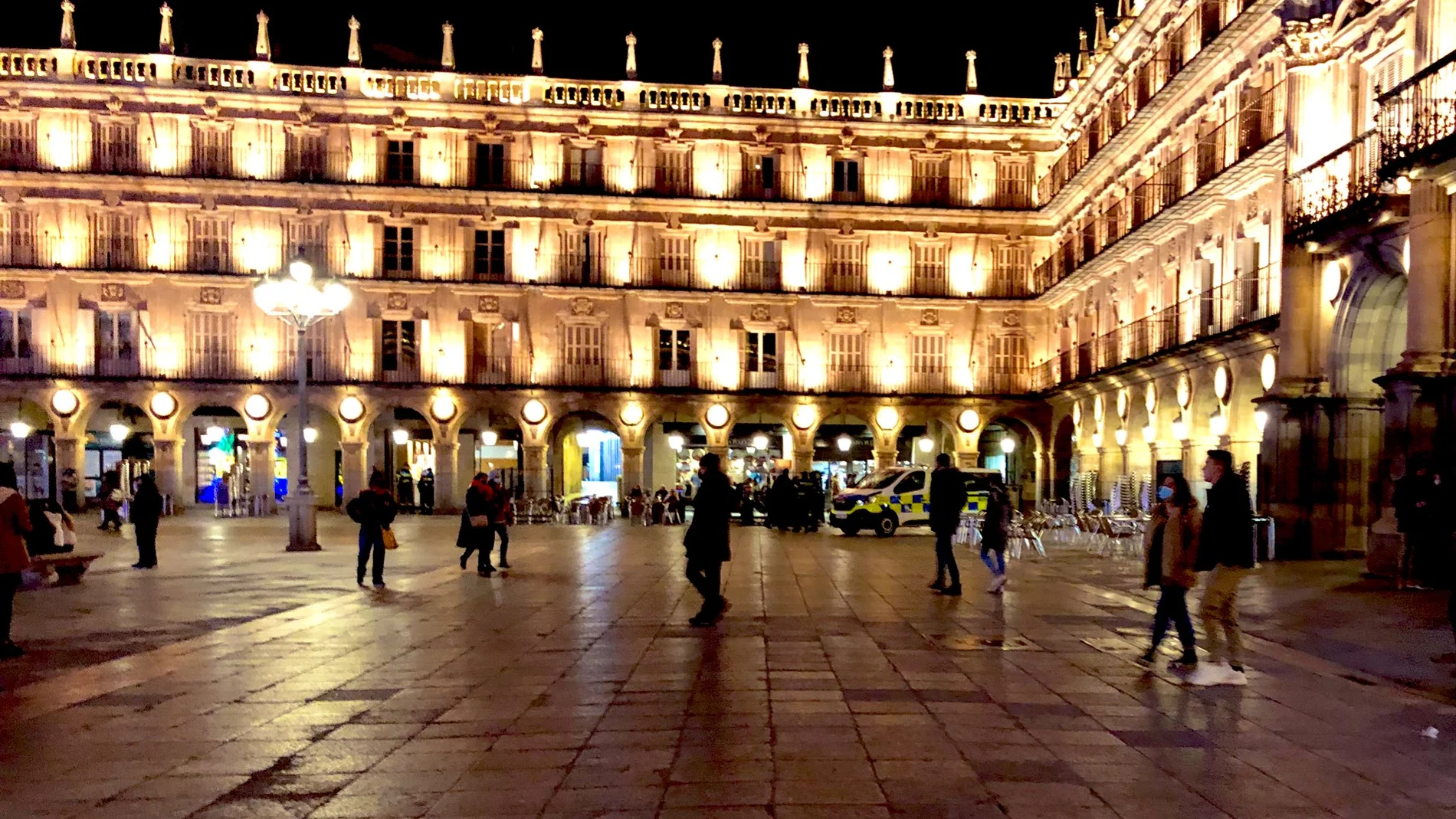 Iluminación actual de la Plaza Mayor de Salamanca