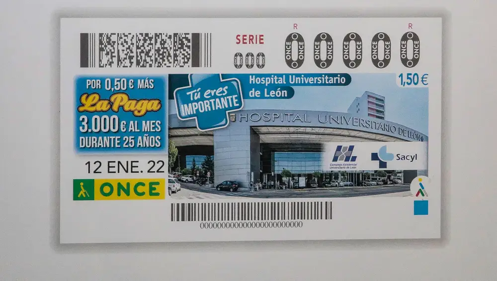 Acto de presentación del cupón que la ONCE dedica al Hospital Universitario de León