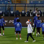 Entrenamiento del Real Madrid en Riad