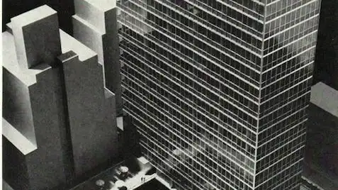 Maqueta de la propuesta de Lever House