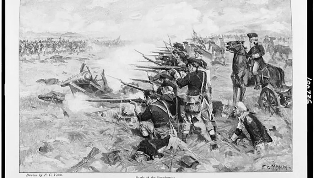 Dibujo de la batalla de Brandywine de F.C. Yohn