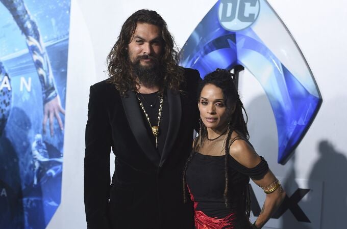 Jason Momoa y Lisa Bonet, en la premiere de "Aquaman"
