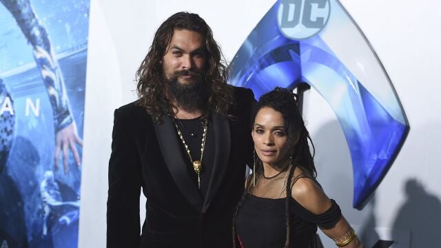 Jason Momoa y Lisa Bonet, en la premiere de "Aquaman"