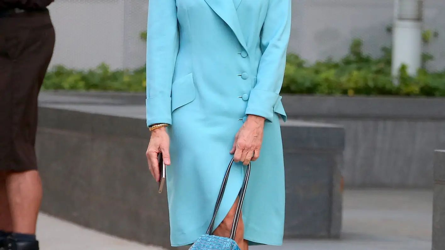 Actress Sarah Jessica Partker filming a scene on set of her TV series &quot;And Just Like That&quot; in The MeatPacking District, New York on November 1, 2021.