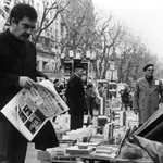 Gabriel García Márquez en Las Ramblas de Barcelona en 1970
