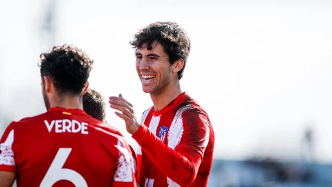 Manu Lama con el Atlético de Madrid.