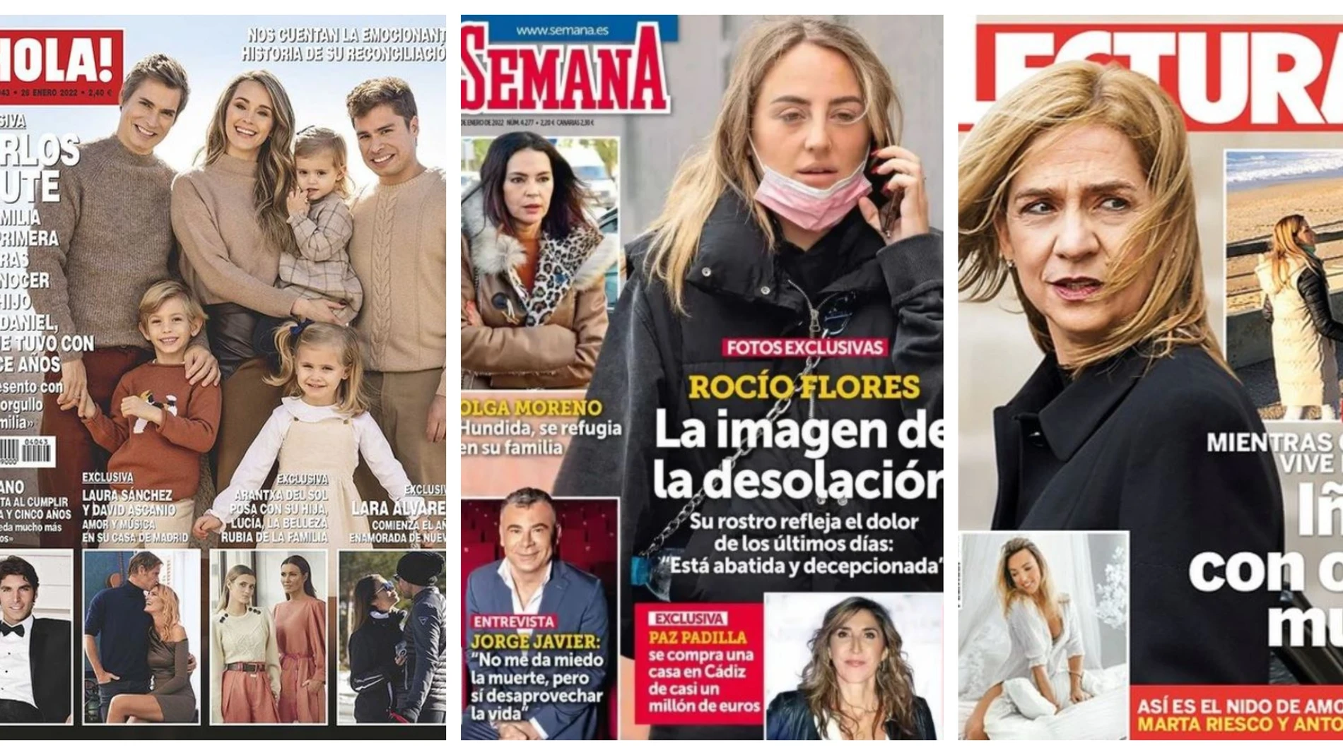 Kiosco: Carlos Baute, en familia y Rocío Flores, desolada, protagonistas de  las revistas del corazón