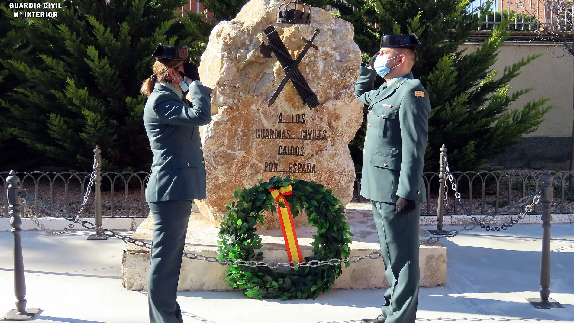 La Comandancia de la Guardia Civil de Palencia inaugura un monolito en honor a todos los agentes del cuerpo caídos por España