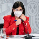La ministra de Sanidad, Carolina Darias, comparece después del Consejo Interterritorial del Sistema Nacional de Salud