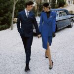 Teresa Andrés y su pareja, Ignacio en una boda.